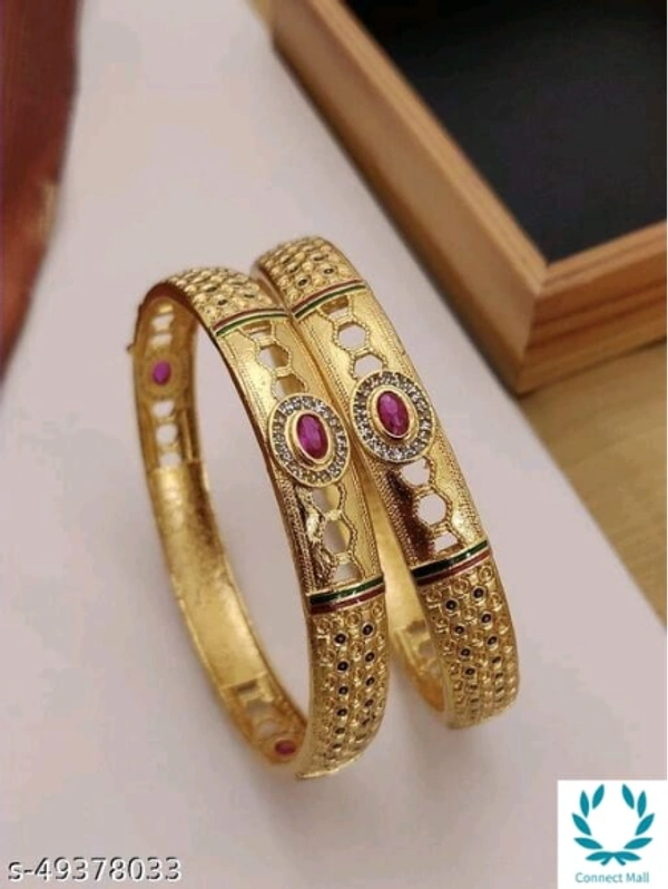 Gold Micro Plating Bengal with American Diamond Stones - 2.6